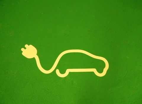 Thermoplastische markering elektrisch voertuig